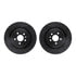 8512-54183 by DYNAMIC FRICTION COMPANY - Rotors-Drilled & Slotted-Black w/ 5000 Advanced Brake Pads Incl Hdw