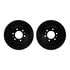 8512-54191 by DYNAMIC FRICTION COMPANY - Brake Rotor - Drilled & Slotted - Black w/5000 Brake Pads & HW Kit