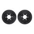 8512-54228 by DYNAMIC FRICTION COMPANY - Brake Rotor - Dimpled & Slotted - Black w/5000 Brake Pads & HW Kit
