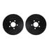 8512-56015 by DYNAMIC FRICTION COMPANY - Rotors-Drilled & Slotted-Black w/ 5000 Advanced Brake Pads Incl Hdw