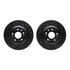 8512-58029 by DYNAMIC FRICTION COMPANY - Rotors-Drilled & Slotted-Black w/ 5000 Advanced Brake Pads Incl Hdw