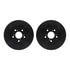8512-58031 by DYNAMIC FRICTION COMPANY - Rotors-Drilled & Slotted-Black w/ 5000 Advanced Brake Pads Incl Hdw