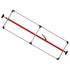 080-01202 by FLEET ENGINEERS - SL-30 Cargo Bar, 84-114, Articulating Feet, Attached 3 Crossmember Hoop, Red