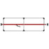 080-01210 by FLEET ENGINEERS - SL-30 Cargo Bar, 84-114, Fixed Feet, Attached 3 Crossmember Hoop, Red