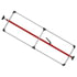 080-01210 by FLEET ENGINEERS - SL-30 Cargo Bar, 84-114, Fixed Feet, Attached 3 Crossmember Hoop, Red