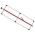 080-01218 by FLEET ENGINEERS - SL-30 Cargo Bar, 84-114, Articulating and F-track Ends, Attached 3 Crossmember Hoop, Red