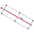 080-01230 by FLEET ENGINEERS - SL-30 Cargo Bar, 84-114, Fixed Foot and F-track Ends, Attached 3 Crossmember Hoop, Pink