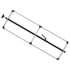 080-01231 by FLEET ENGINEERS - SL-30 Cargo Bar, 84-114, Fixed Foot and F-track Ends, Attached 3 Crossmember Hoop, Black