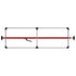 080-01250 by FLEET ENGINEERS - SL-30 Cargo Bar, 84-114, Articulating and Fixed Feet, Attached 3 Crossmember Hoop, Red