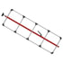 080-01326 by FLEET ENGINEERS - SL-30 Cargo Bar, 84-114, Fixed Foot and F-track Ends, Attached 5 Crossmember Hoop, Red