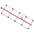 080-01330 by FLEET ENGINEERS - SL-30 Cargo Bar, 84-114, Fixed Foot and F-track Ends, Attached 5 Crossmember Hoop, Pink