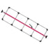 080-01354 by FLEET ENGINEERS - SL-30 Cargo Bar, 84-114, Articulating and Fixed Feet, Attached 5 Crossmember Hoop, Pink