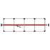 080-01350 by FLEET ENGINEERS - SL-30 Cargo Bar, 84-114, Articulating and Fixed Feet, Attached 5 Crossmember Hoop, Red