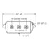 461037 by TRAMEC SLOAN - Air Tank, 9.5 Diameter, 3/4 (3) Main Port, 3/8 End Port