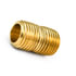 S215-4 by TRAMEC SLOAN - Air Brake Fitting - 1/4 Inch Close Nipple Yellow Brass