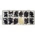 030-742 by DORMAN - Body Fastener Kit - 12 Bin, Black, Orange, White, Clear, Gray