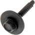 700-044 by DORMAN - Splash Shield Screw - With Captive Washer, M4.2 X 25MM, Black Phosphate