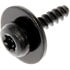 961-043D by DORMAN - Splash Shield Screw - Pan Head SEMS, T30 Torx, Black, Steel, M5-2.2 x 18.5mm, with Washer