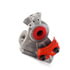 441065 by TRAMEC SLOAN - Aluminum Gladhand, 38-degree Bracket Mount, Emergency, Red Poly Seal, Cast-In Wear Plate