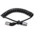 Tramec Sloan 47115 Coiled Cable Sonogrip Cable - 15ft, Coiled, Black Jacket, 12 Leads, Straight/Angled Zinc Plugs, 1/12-6/14