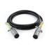 Tramec Sloan 46A15 Trailer Power Cable Standard Straight Cable with Zinc Plugs, 1/10-6/12 GA Black Jacket, 15ft
