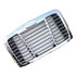 1501-0041 by WHEELER FIT - GRILLE, CHROME AND BLACK (WITH BUG SCREEN AND WINTER SNAPS)