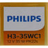 H3-35WC1 by PHILLIPS INDUSTRIES - Multi-Purpose Light Bulb - 35 Watts, Clear, Push Type