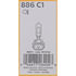 886C1 by PHILLIPS INDUSTRIES - Fog Light Bulb - 12.8V, 50 Watts, Clear, Halogen, 2 Blade Pin Terminal Type