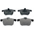 Monroe DX1257 Disc Brake Pad Set Monroe Brakes Total Solution Semi-Metallic Brake Pads
