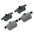 Monroe DX1257 Disc Brake Pad Set Monroe Brakes Total Solution Semi-Metallic Brake Pads