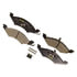 Monroe DX257 Disc Brake Pad Set Monroe Brakes Total Solution Semi-Metallic Brake Pads