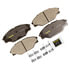 Monroe DX434 Disc Brake Pad Set Monroe Brakes Total Solution Semi-Metallic Brake Pads
