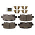 Monroe DX865 Disc Brake Pad Set Monroe Brakes Total Solution Semi-Metallic Brake Pads