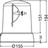 008061111 by HELLA - KL 7000 Amber Rotating Beacon Fixed 24V