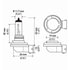 H11P50TB by HELLA - HELLA H11P50TB Performance Series Halogen Light Bulb