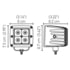 357204041 by HELLA - HVF CUBE 4LED Off Road SNGL PED FLD White MV