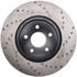 128.65146L by STOPTECH - StopTech Sport Cross Drilled Brake Rotor; Front Left