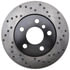 128.34168L by STOPTECH - StopTech Sport Cross Drilled Brake Rotor; Front Left