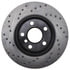 128.34168L by STOPTECH - StopTech Sport Cross Drilled Brake Rotor; Front Left