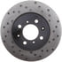 128.40021L by STOPTECH - StopTech Sport Cross Drilled Brake Rotor; Front Left