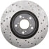 128.40069R by STOPTECH - StopTech Sport Cross Drilled Brake Rotor; Front Right