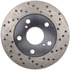 128.40087L by STOPTECH - StopTech Sport Cross Drilled Brake Rotor; Rear Left