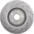 128.40090L by STOPTECH - StopTech Sport Cross Drilled Brake Rotor; Front Left