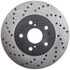 128.44125R by STOPTECH - StopTech Sport Cross Drilled Brake Rotor; Front Right