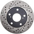 127.44078R by STOPTECH - StopTech Sport Drilled & Slotted Brake Rotor; Front Right