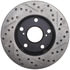 127.44078R by STOPTECH - StopTech Sport Drilled & Slotted Brake Rotor; Front Right