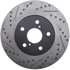 127.44111R by STOPTECH - StopTech Sport Drilled & Slotted Brake Rotor; Front Right