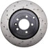 128.22021R by STOPTECH - StopTech Sport Cross Drilled Brake Rotor; Rear Right