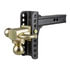 45904 by CURT MANUFACTURING - Adjustable Channel Mount with Hook/Step Dual-Ball-2in. Shank; 14K; 6in. Drop