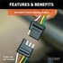 56532 by CURT MANUFACTURING - Custom Wiring Harness; 4-Way Flat Output; Select Tesla Model Y